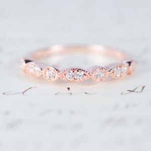 Rose Gold weave Ring size 6